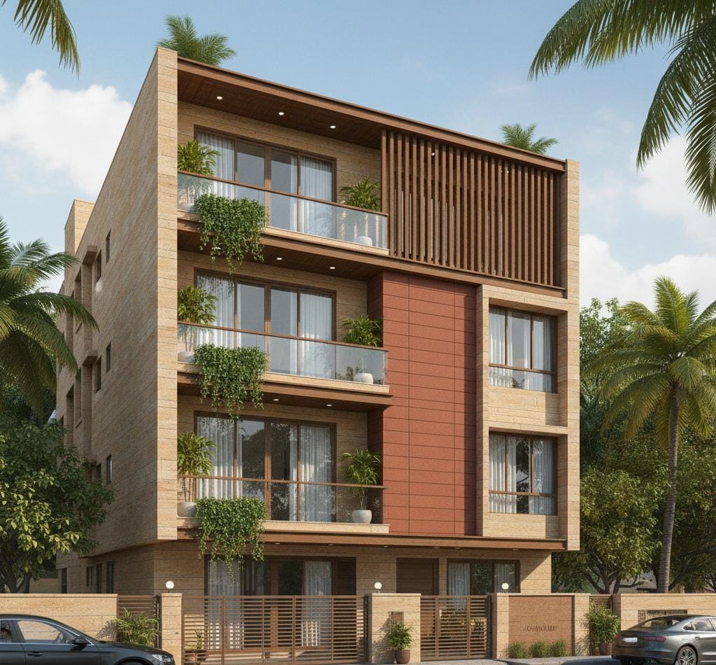 Cladding & Panels by XCLERA - Premium WPC, PVC, HPL panels and charcoal louvers for modern facades